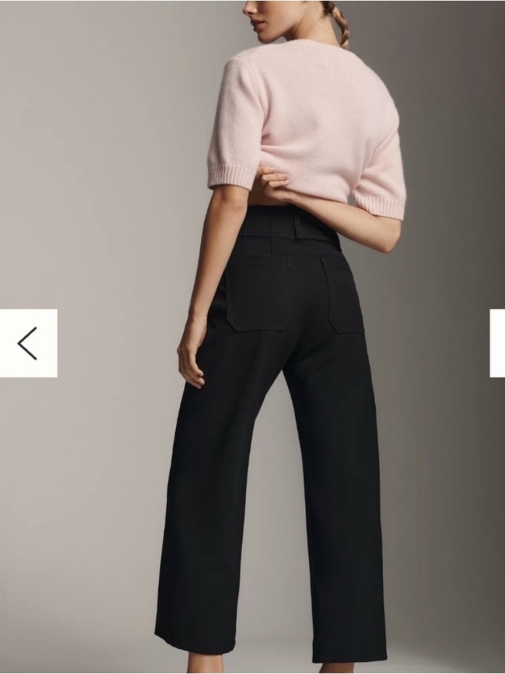 Anthropologie Mauve Colette Black Wide-Leg Pants in Magic Fabric Size 28 - Picture 2 of 4